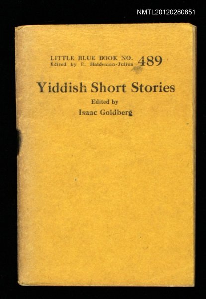 主要名稱：YIDDISH SHORT STORIES圖檔，第1張，共1張