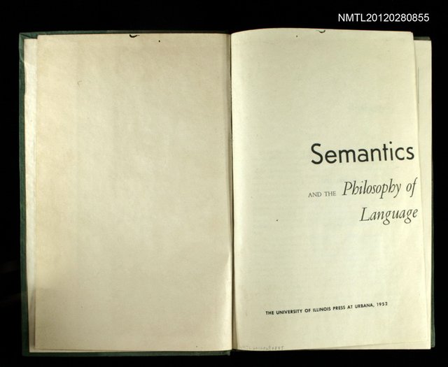 主要名稱：SEMANTICS AND THE PBILOSOPBY OF LANGUAGE圖檔，第2張，共2張