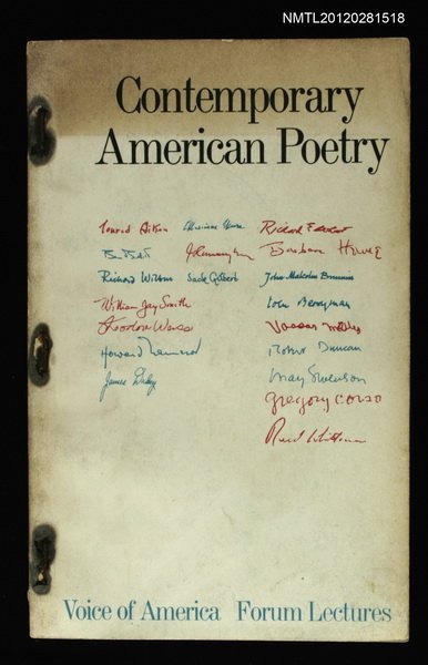 主要名稱：CoCONTEMPORARY AMERICAN POETRY圖檔，第1張，共1張