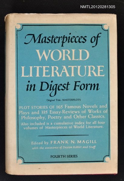 主要名稱：MASTERPIECES OF WORLD LITERATURE IN DIGEST FORM FOURTH SERIES圖檔，第1張，共1張