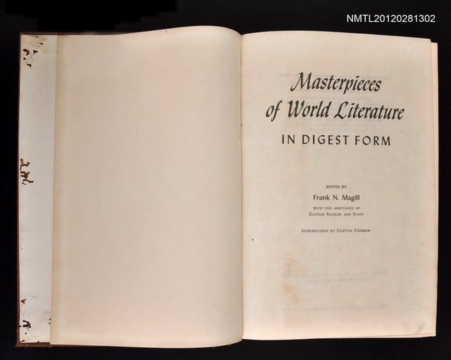 主要名稱：MASTERPIECES OF WORLD LITERATURE IN DIGEST FORM圖檔，第2張，共2張