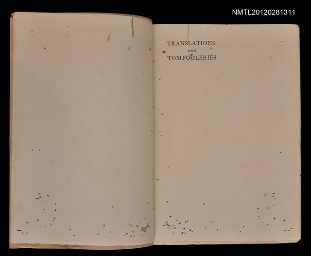 主要名稱：TRANSLATIONS AND TOMFOOLERIES圖檔，第2張，共2張