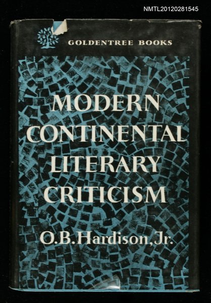 主要名稱：MODERN CONTINENTAL LITERATY CRITICISM圖檔，第1張，共1張