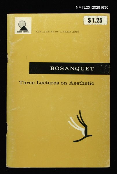 主要名稱：THREE LECTURES ON AESTHETIC圖檔，第1張，共1張