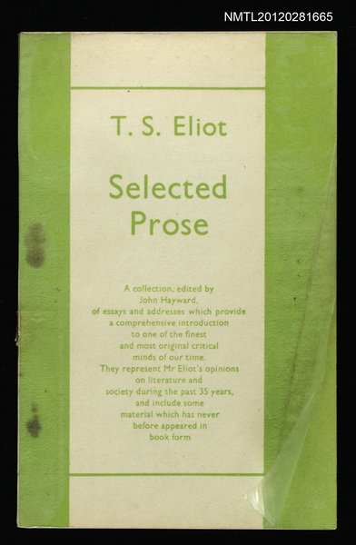 主要名稱：SELECTED PROSE圖檔，第1張，共1張