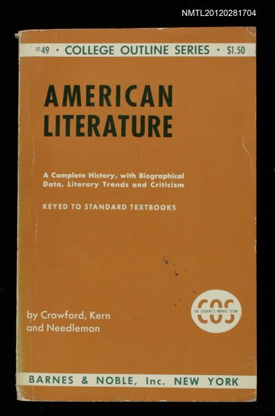 主要名稱：AMERICAN LITERATURE: HISTORY圖檔，第1張，共1張