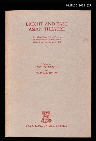 主要名稱：BRECHT AND EAST ASIAN THEATRE圖檔，第1張，共1張