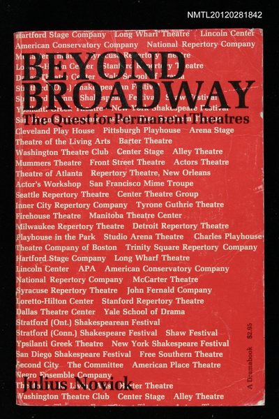 主要名稱：BEYOND BROADWAY-THE QUEST FOR PERMANENT THEATRES圖檔，第1張，共1張