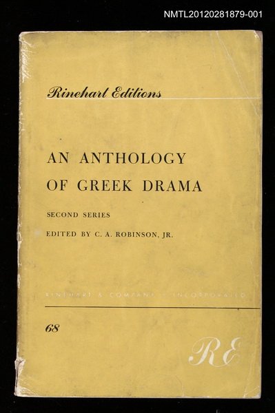 主要名稱：AN ANTHOLOGY OF GREEK DRAMA圖檔，第1張，共1張