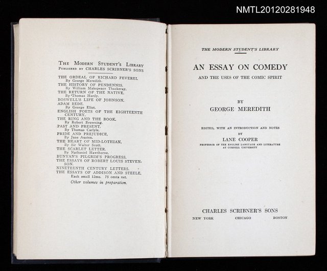 主要名稱：AN ESSAY ON COMEDY圖檔，第2張，共2張