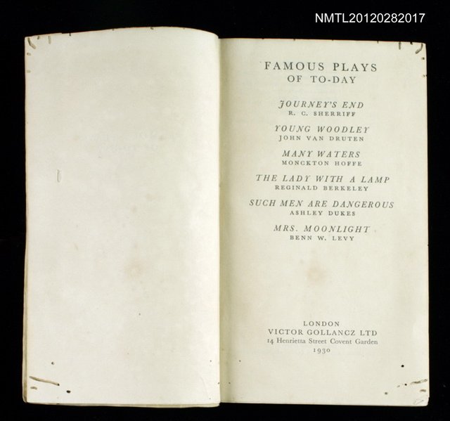 主要名稱：FAMOUS PLAYS OF TO-DAY圖檔，第1張，共1張