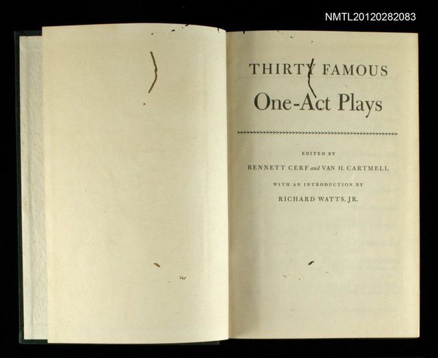 主要名稱：THIRTY FAMOUS ONE-ACT PLAYS圖檔，第2張，共2張