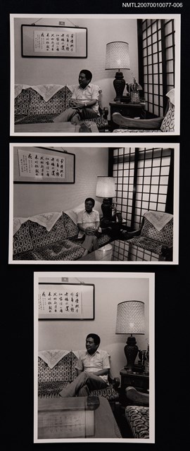 主要名稱：瘂弦獨照（客廳三人沙發）圖檔，第1張，共1張