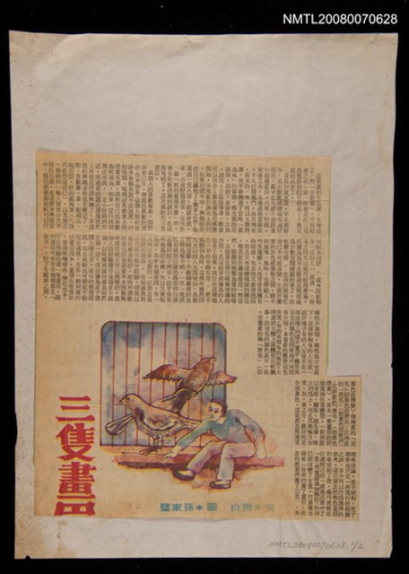 主要標題：三隻畫眉/報紙名稱：不詳圖檔，第1張，共1張