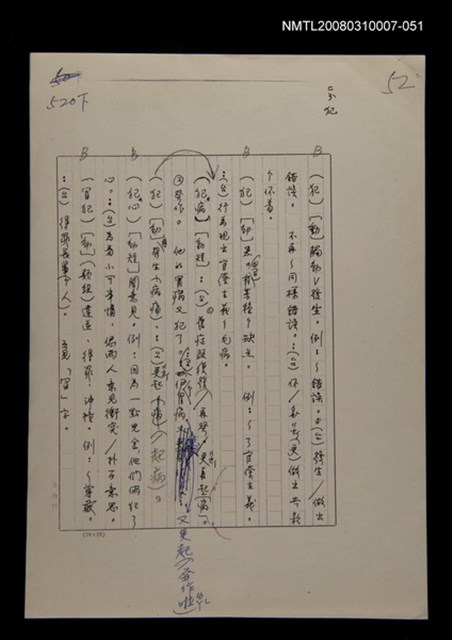 主要名稱：國台對照活用辭典校對稿（052）圖檔，第2張，共4張