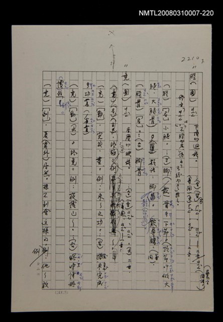 主要名稱：國台對照活用辭典校對稿（221）圖檔，第2張，共4張