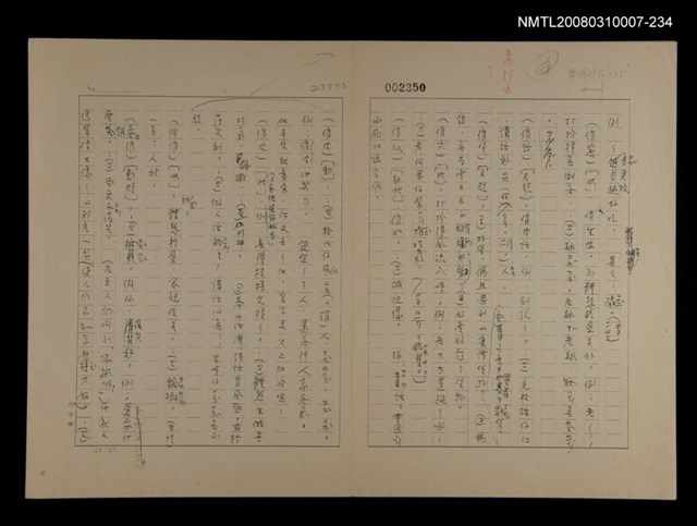 主要名稱：國台對照活用辭典校對稿（235）圖檔，第2張，共4張