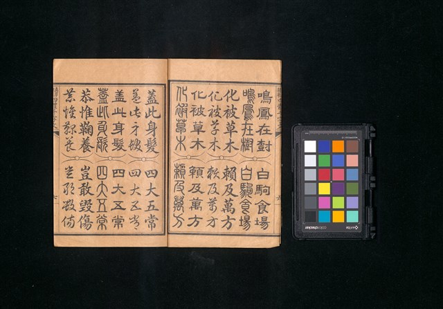 主要名稱：真草隸篆四體千字文圖檔，第9張，共47張