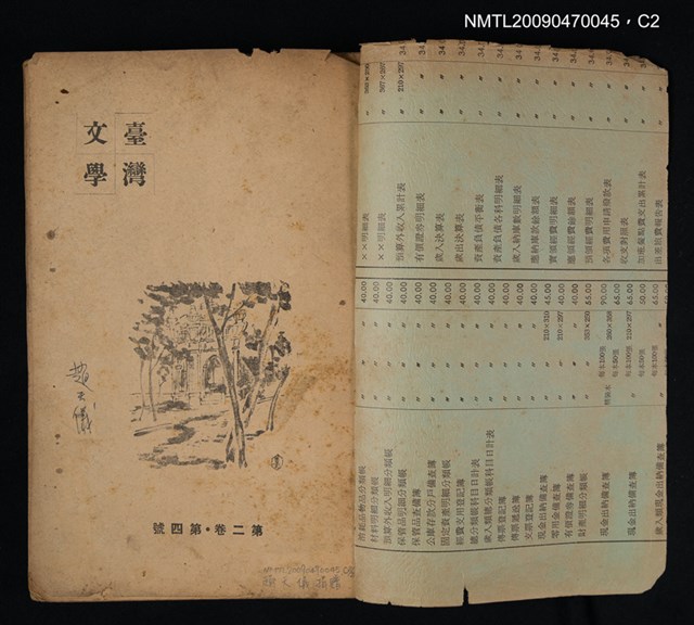 期刊名稱：臺灣文學 2卷4號圖檔，第4張，共5張
