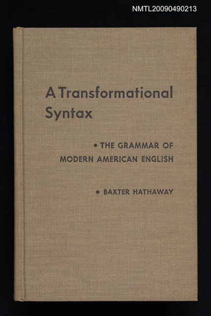 主要名稱：A Transformational Syntax圖檔，第1張，共1張
