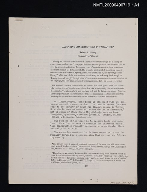 主要名稱：CAUSATIVE CONSTRUCTIONS IN TAIWANESE（拆頁）圖檔，第2張，共2張