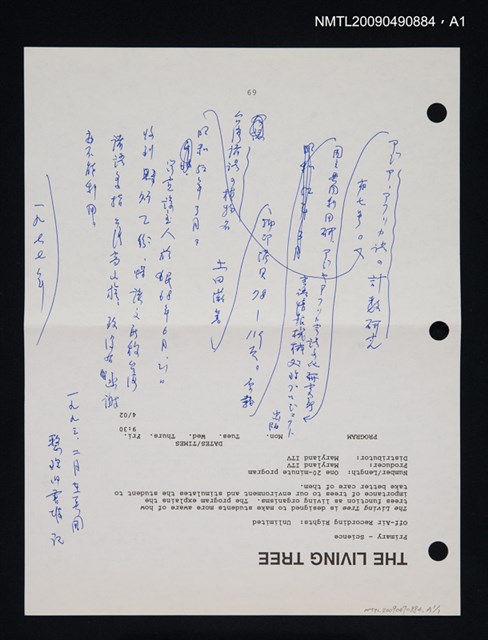 主要名稱：Some Plant Names in Formosan Languages/期刊名稱：アジア・アフリカ語の計数研究 7號（散頁）（影本）圖檔，第2張，共2張