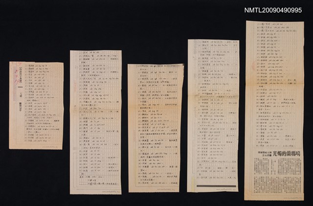 主要標題：台語用字基礎圖檔，第1張，共1張