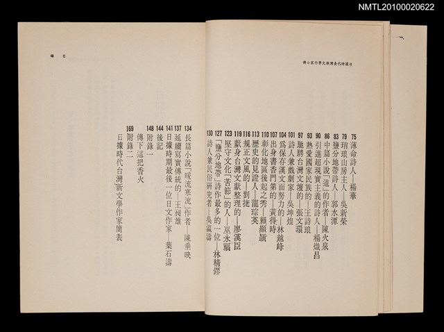 主要名稱：日據時代台灣新文學作家小傳/叢書名(號)：時報書系291圖檔，第3張，共4張