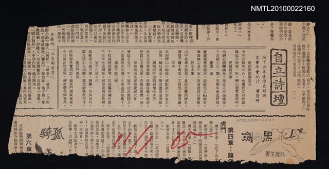 其他- 專欄名稱：自立詩壇/主要標題：南下出席臺灣史蹟研究會年會紀行/報紙名稱：自立晚報圖檔，第1張，共1張