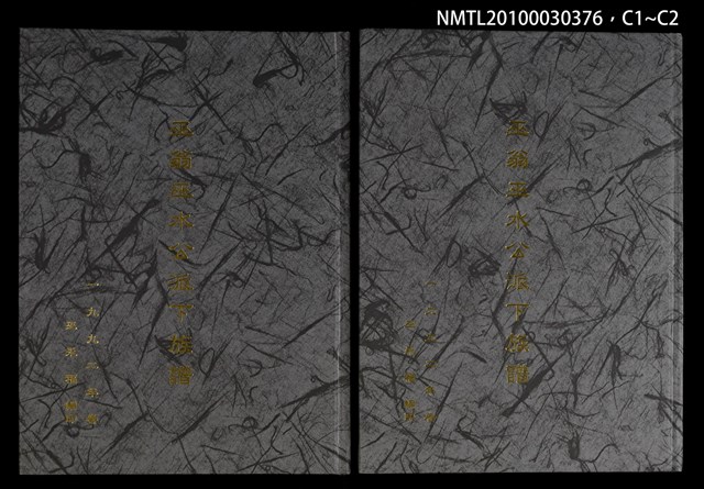 主要名稱：巫翁巫水公派下族譜圖檔，第3張，共3張