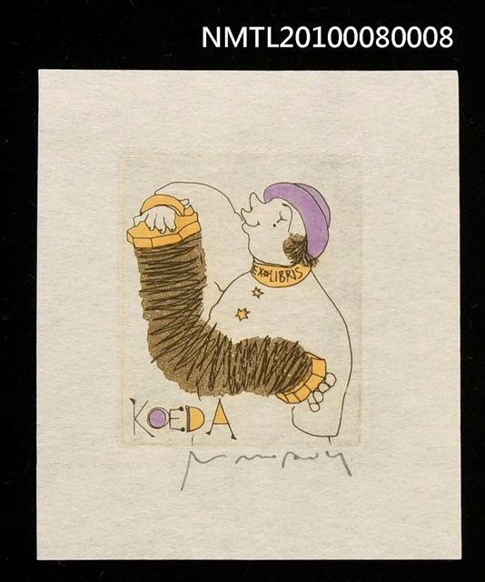 主要名稱：藏書票—Circus/accordion（ 馬戲團/手風琴）圖檔，第1張，共3張