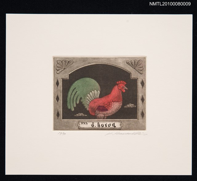 主要名稱：藏書票—Weathercock（風向雞）圖檔，第2張，共3張