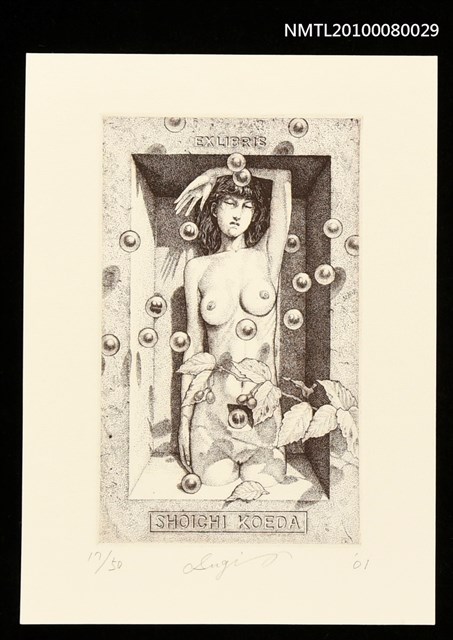 主要名稱：藏書票—Organic & Inorganic（女體和泡泡/有機和無機）圖檔，第1張，共3張