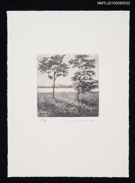 主要名稱：藏書票—Water-side（Summer）（夏日的水邊）圖檔，第2張，共3張