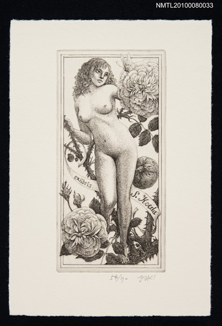 主要名稱：藏書票—Blossomed KOEDA（Rose）（盛開的玫瑰）圖檔，第1張，共3張
