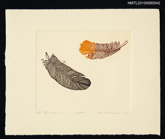 主要名稱：藏書票—Two Birds（兩隻鳥）圖檔，第2張，共3張