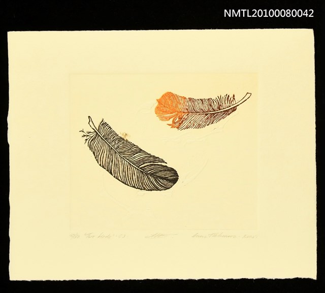 主要名稱：藏書票—Two Birds（兩隻鳥）圖檔，第1張，共3張