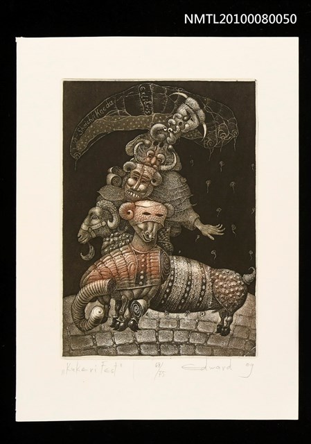 主要名稱：藏書票—Kukeri Fest.（Kukeri慶典）圖檔，第1張，共3張