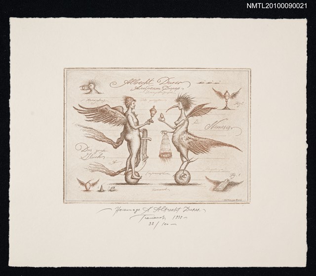 主要名稱：藏書票—Homage a Albrecht Durer（效忠阿爾布雷希特．丢勒）圖檔，第2張，共2張