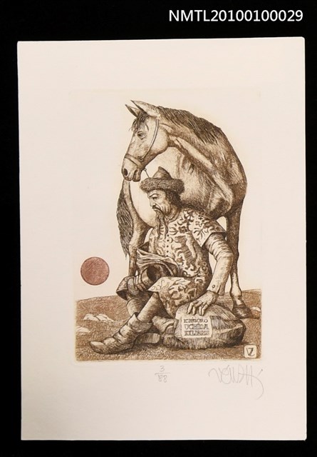 主要名稱：藏書票— Tamerlane Watching the Setting Sun圖檔，第1張，共2張