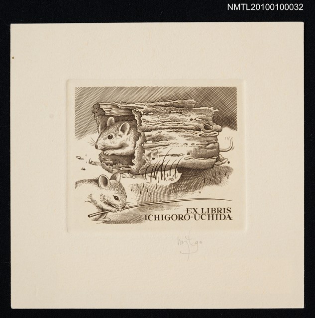 主要名稱：藏書票—Two Mice圖檔，第2張，共2張