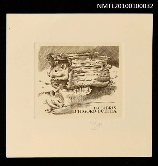 主要名稱：藏書票—Two Mice圖檔，第1張，共2張