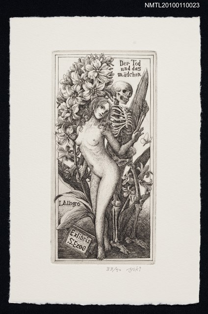 主要名稱：藏書票—死と乙女　第1楽章　アレグロ（Der Tod und das Madchen I Allegro）圖檔，第1張，共3張