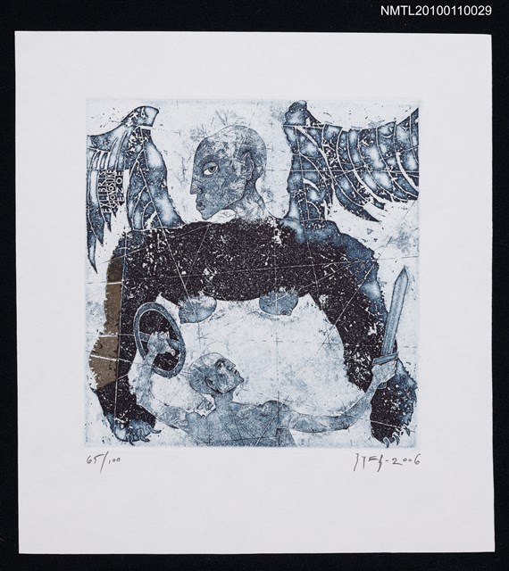 主要名稱：藏書票—オィディプス と スフィンクス（Oedipus ＆ Sphincs）圖檔，第2張，共3張