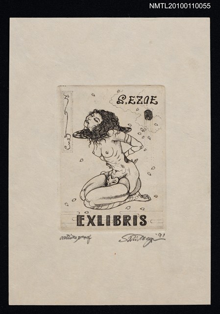 主要名稱：藏書票—狐面（Nude with Fox Mask）圖檔，第1張，共3張