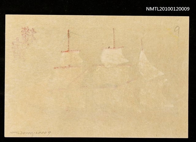 主要名稱：藏書票—黒船艦隊旗艦サスケハナ号、1853初来航圖檔，第4張，共4張