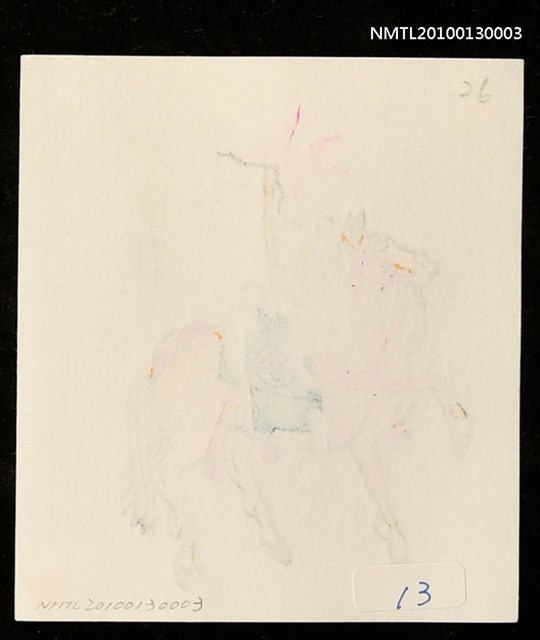 主要名稱：藏書票—軍馬．ホテイラン（Horse & Orchid)）圖檔，第4張，共4張