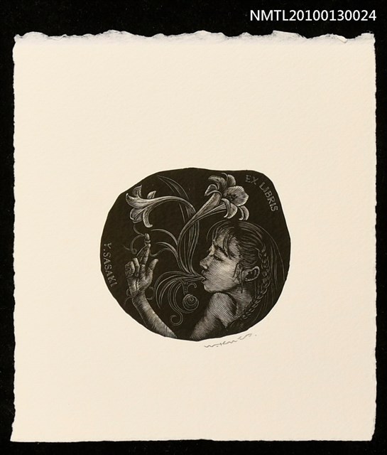主要名稱：藏書票—華の記憶（蘭の指先）（Finger of Orchid）圖檔，第2張，共3張
