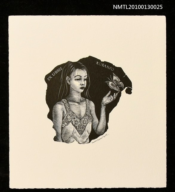 主要名稱：藏書票—緑の記憶（胡蝶）（Phalaenopsis）圖檔，第1張，共3張