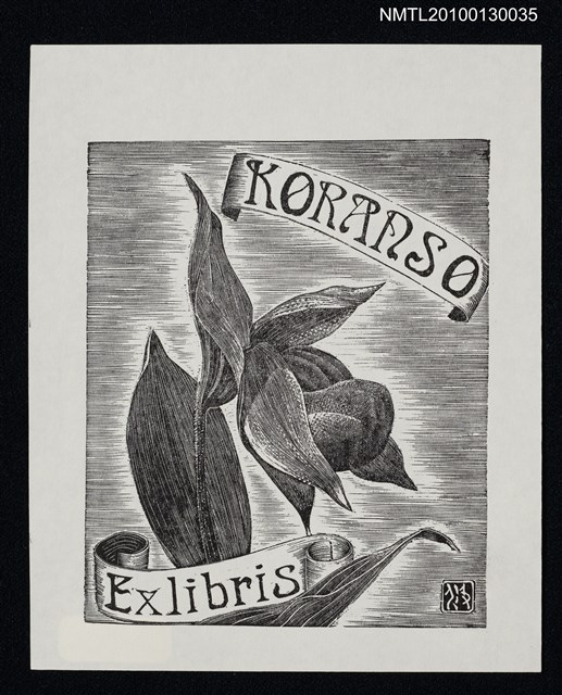 主要名稱：藏書票—敦盛草（Orchid/Atumoriso）圖檔，第2張，共3張